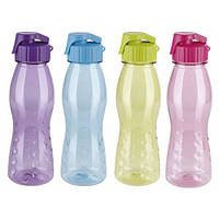 Бутылка для воды из пищевого пластика ERNESTO Flip Top 0,7 l (фіолетова,салатова)