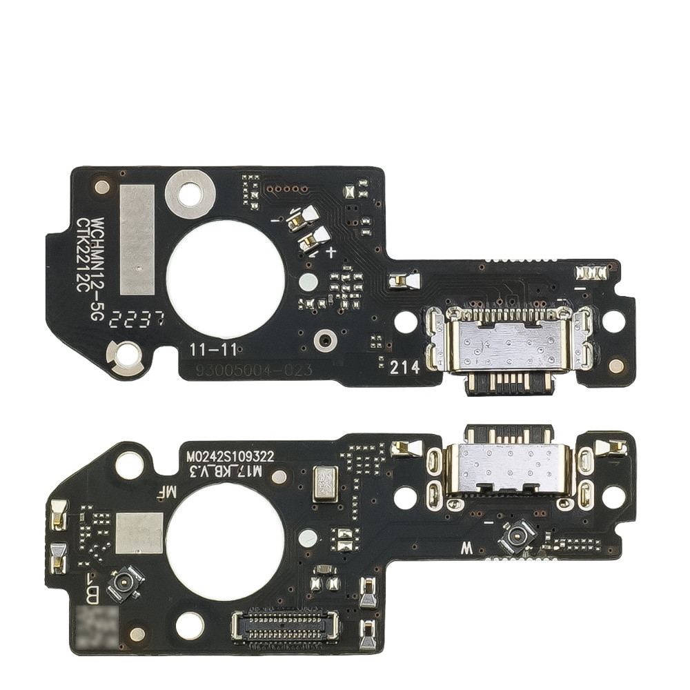 DR Роз'єм заряджання для Xiaomi Redmi Note 12 (5G)/Poco X5 на платі з мікрофоном і компонентами, фото 1