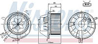 Вентилятор кабины кондиц. VW GOLF (1K1) / AUDI A3 (8P1) 2003-2022 г.