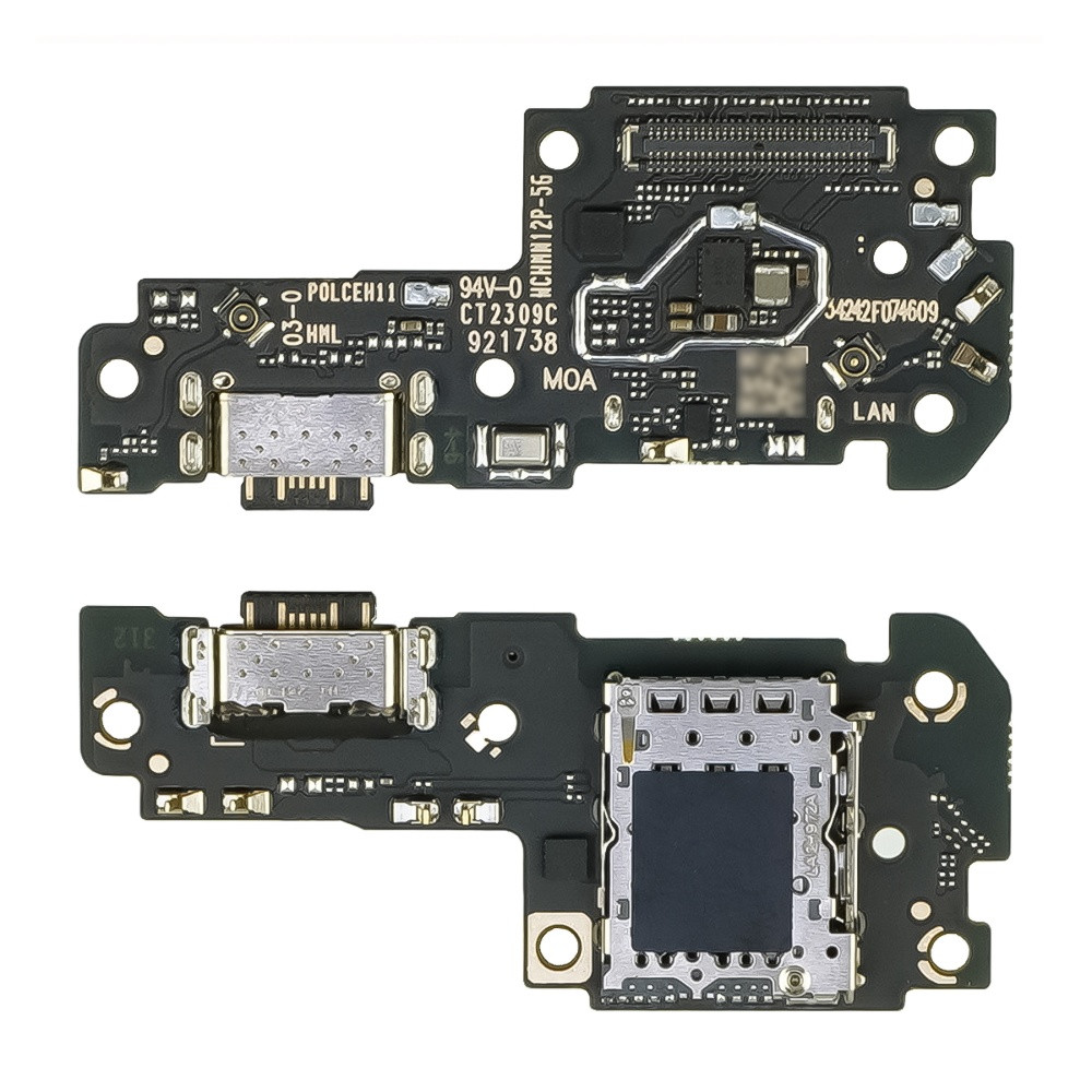 DR Роз'єм заряджання для Xiaomi Redmi Note 12 Pro (5G)/Poco X5 Pro на платі з mic. і компонентами (Type-C), фото 1