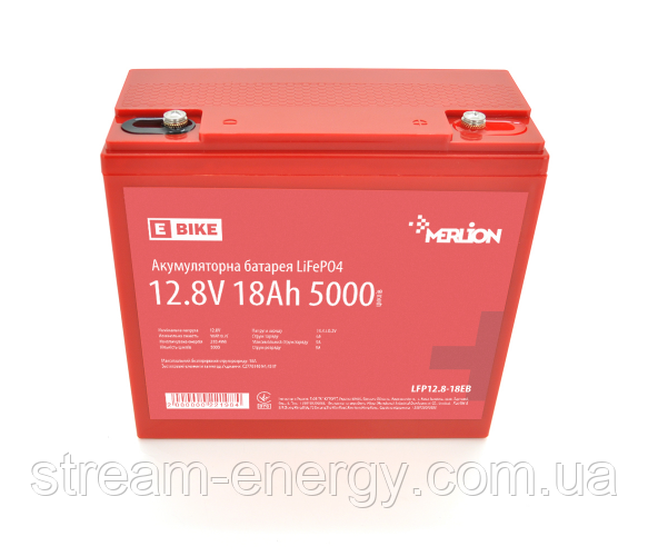Акумулятор LiFePO4 для електротранспорту Merlion 12.8V 18AH (4S3P/BMS-20A) 5000 циклів, фото 1