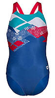 Купальник Arena LOGO KIKKO SWIMSUIT SWIM PRO B синій, білий, червоний, бірюзовий Діт 140 см