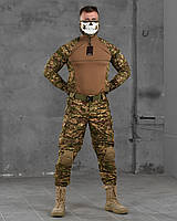Тактическая форма хищник, штурмовой костюм с наколенниками, армейская форма зсу, костюм хищник рип-стоп as443