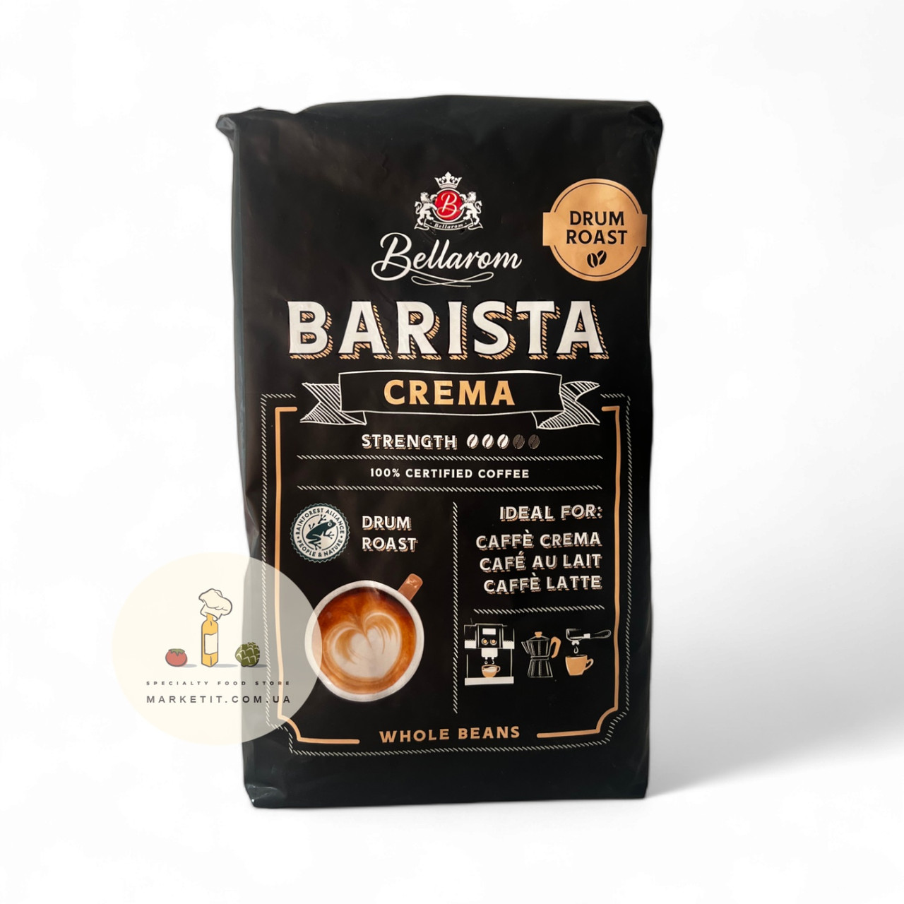 Кава в зернах Bellarom Barista Crema, 100% сертифіковане зерно 1 кг.