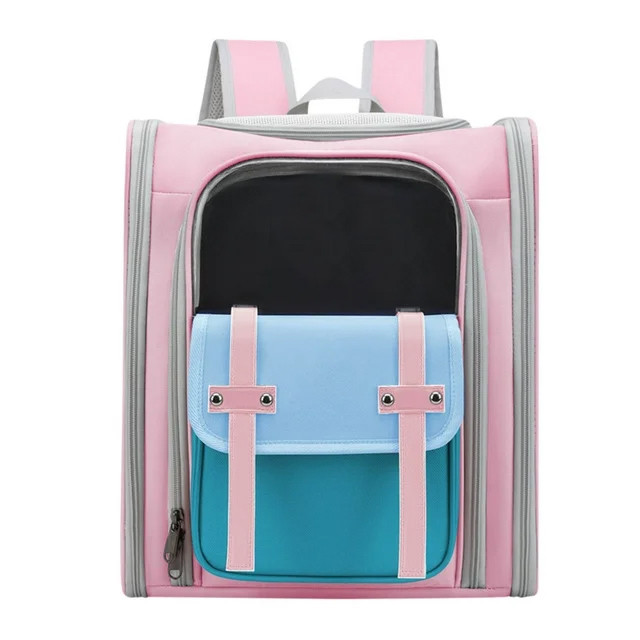 Рюкзак-переноска для кішок і собак 39х32х23 CosmoPet CP-40 Pink