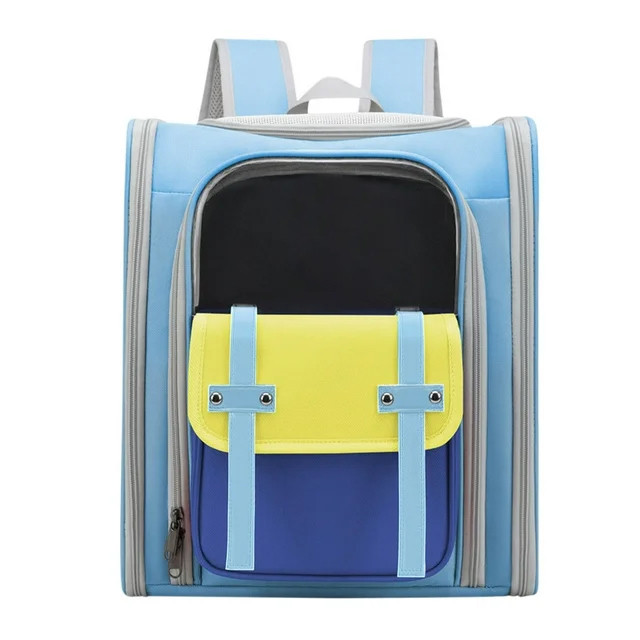 Рюкзак-переноска для кішок і собак 39х32х23 CosmoPet CP-40 Blue
