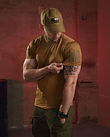 Футболка койот с липучками влагоотводящая, летние военные футболки cooltuch, футболка зсу уставная pb385