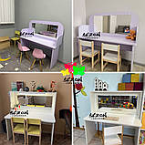 Стіл дитячий для логопедичного занять, логопедичний із дзеркалом зі стільцями ST-093, фото 6
