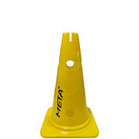 Конус для жердин та кілець Meta Training Cone with Holes & Slit жовтий Уні 30 см