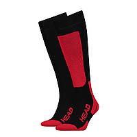 Шкарпетки гірськолижні Head UNISEX SKI KNEEHIGH 2PPK чорний, червоний Уні 39-42