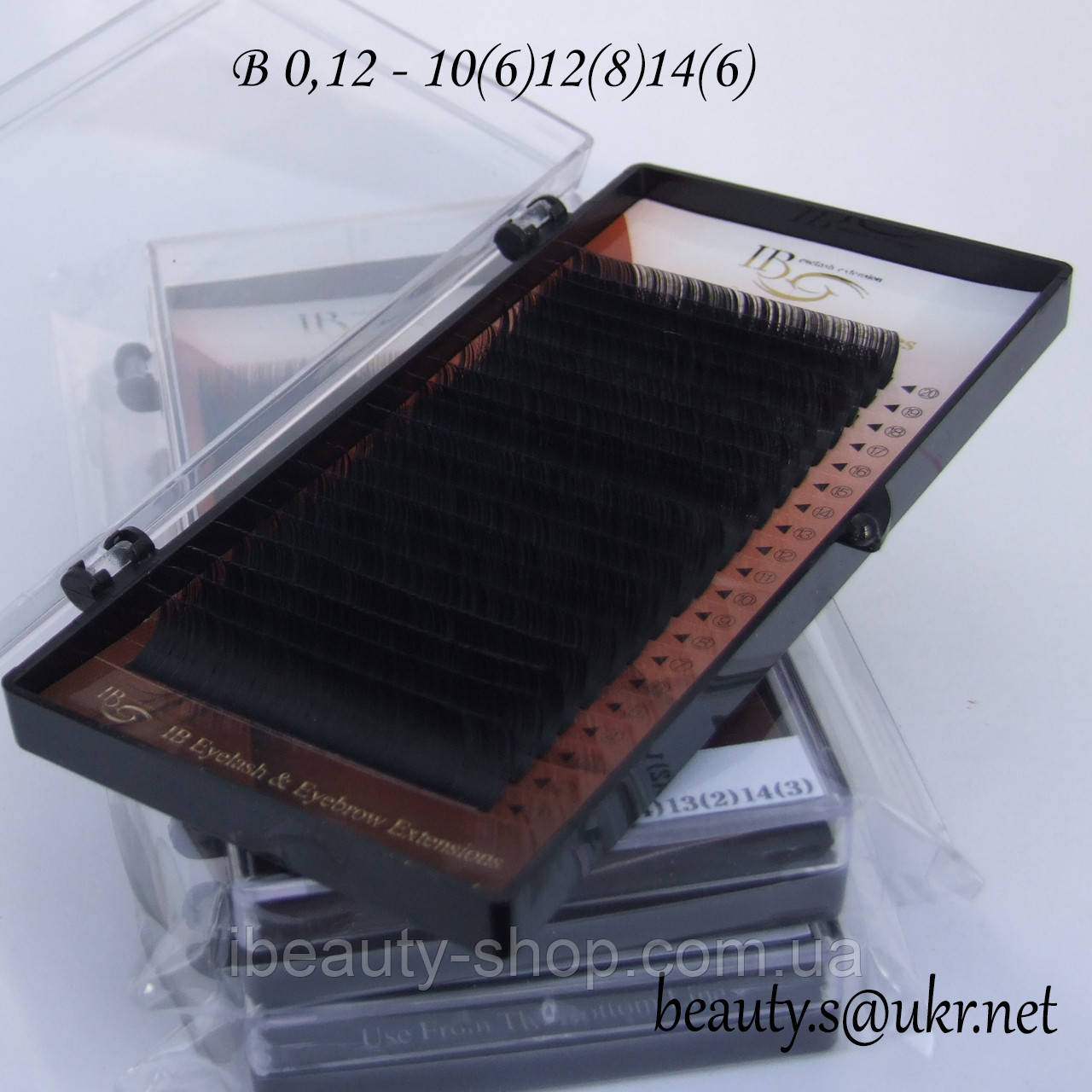 Вії I-Beauty mix B 0,12 10\12\14 мм