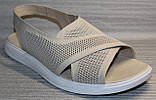 Босоніжки великого розміру шкіряні від виробника модель ТН23-165Б-1, фото 2