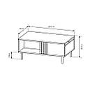 Стіл журнальний в вітальню з ЛДСП та МДФ Madis (Kadis) 100 Perfect Home, фото 2