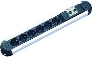 Подовжувач Bachmann 331.035 Listwa Zasilająca Primo 6 X Gniazd Wtykowych Ze Stykiem Ochronnym I 1 Wyłącznik Różnicowoprądowy,