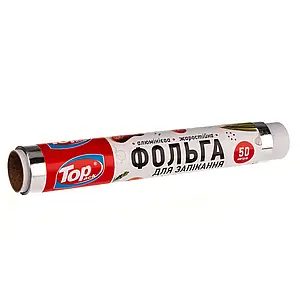 Фольга алюмінієва для запікання Toppack 29см/50м 18 мкм міцна