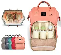Сумка-рюкзак для мам та тат із термо-кишенями для пляшечок на 20 л MOM'S BAG NJ-499 ag
