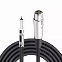 Кабель для микрофона Manchez S8 XLR (мама) - Jack 6.3 мм, 2.5 метра ag