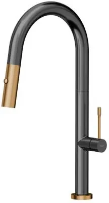Кухонний змішувач Quadron Felicity T-Line SteelQ Graphite Metal/Nano Pvd Miedź 3623521T1PVDC1, фото 1