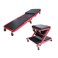 Лежак автослюсарний підкатний 2 в 1 (макс. 120 кг) TORIN TRHL6036ZE ORG