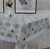 Скатерть клеенка практичная ажурная плотная 140x110 см на праздничный стол для дома