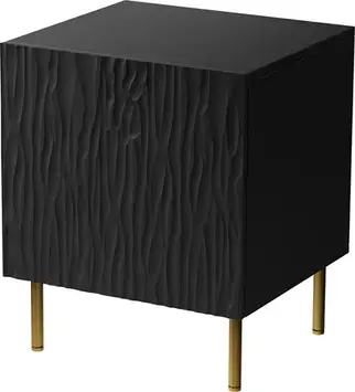 Шафа Cama Meble Szafka Nocna 2Szt. Jungle 53,5X40,5X44 Czarny Mat + Złote Nóżki