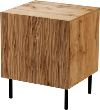 Шафа Cama Meble Szafka Nocna 2Szt. Jungle 53,5X40,5X44 Dąb Wotant + Czarne Nóżki