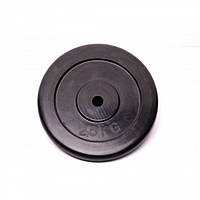 Диск домашний Fitnessport RCP10, 10033FS резиновый, черный 2,5 кг, Lala.in.ua