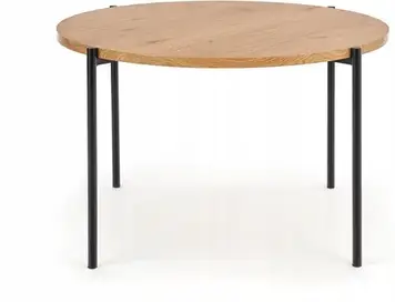 Стіл круглий Halmar Stół Morgan Dąb Złoty Czarny