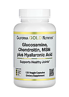 California Gold Glucosamine Chondroitin MSM plus Hyaluronic Acid 120 Veggie Capsules