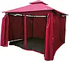 Альтанка Saska Garden Pawilon Ogrodowy 3X3X2.6M Z Zasłonami I Moskitierą Bordowy 1055534, фото 2
