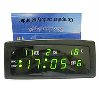 Настольные светодиодные часы с календарем, будильником, температурой VST-909 (зеленый свет) ag