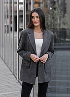 Женский жакет Staff au gray темно серый на пуговицах пиджак для девушки стаф Toyvoo Жіночий жакет Staff au