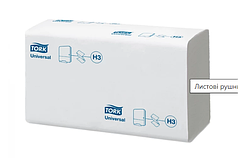 Tork Universal рушники білі, 300 шт., 1 шар,  арт 290158 (мін.замовлення в категорії TORK від 1000грн)