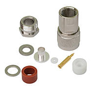 Роз'єм N type Male (тато, штекер) різьбовий на кабель RG6 RG5 LMR300 RG304 РК-75 5D-FB, фото 4