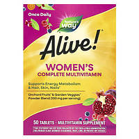 Витаминно-минеральный комплекс для женщин Nature's Way Alive! 50 таблеток мультивитамины для женщин iherb
