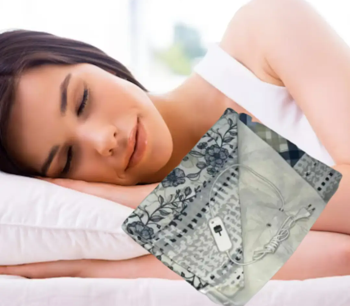 Тепле простирадло електричне 115х150 з підігрівом полуторне, турецьке електропростирадло якісна бязь, фото 1