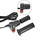 Напівручки газу для електроскутера 36V з індикацією напруги Wu Xing 29DX, фото 3