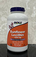 Sunflower Lecithin 1200 mg - 200 капсул - NOW Foods (Подсолнечный лецитин Нау Фудс)