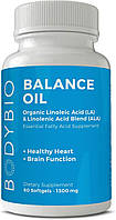 BodyBio Balance Oil / Органічна лінолева та ліноленова кислоти (Омега 3 і 6) 60 капсул