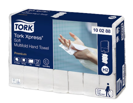 Tork Premium рушники Interfold 110 листів, 2 шари, супер м'які H2, арт 100288 (мін.замовлення в категорії TORK від 1000грн), фото 3