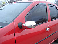 Хром накладки на дзеркала Dacia Logan 2004-2009 (неіржавка сталь)