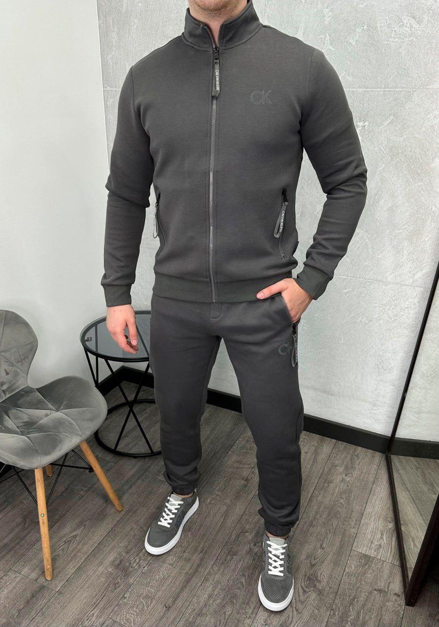 Чоловічий спортивний костюм Calvin Klein H4471 сірий, фото 1