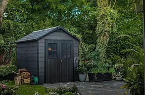 Сарай пластиковий садовий Keter Newton 759, сірий 7290112634443, фото 3