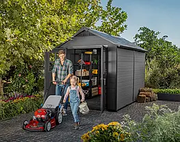 Сарай пластиковий садовий Keter Newton 759, сірий 7290112634443, фото 4