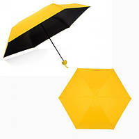 Качественный женский зонт | Компактный зонт | Карманный мини зонт | Capsule umbrella. ZO-348 Цвет: желтый