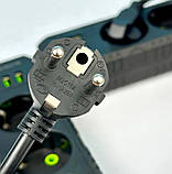 Подовжувач UA Power F44U 3USB на 4 розетки, 4 м, чорний, фото 4