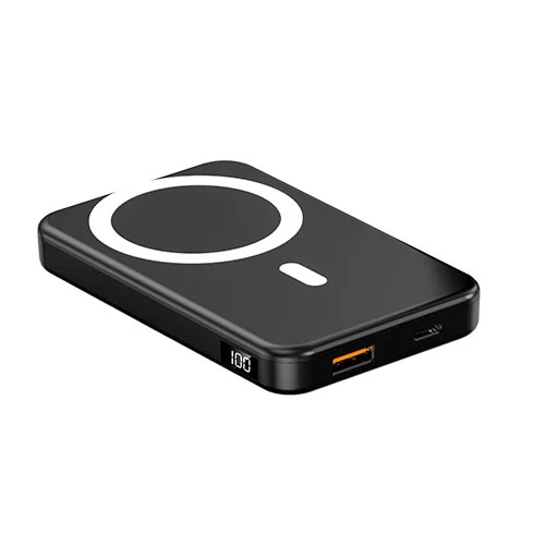 Зовнішній акумулятор накладний УМБ 2in1 MagSafe Power Bank with stand 10000mAh A27-1 | Qi, 1Type-C, 20.0W | Чорний