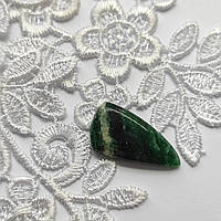 Зеленый натуральный авантюрин кабошон треугольник для создания украшений кулон унисекс
