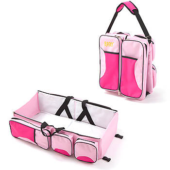 Багатофункціональна переносна сумка-ліжко для малюків Baby Room Дитяче переносне ліжечко Рожеве