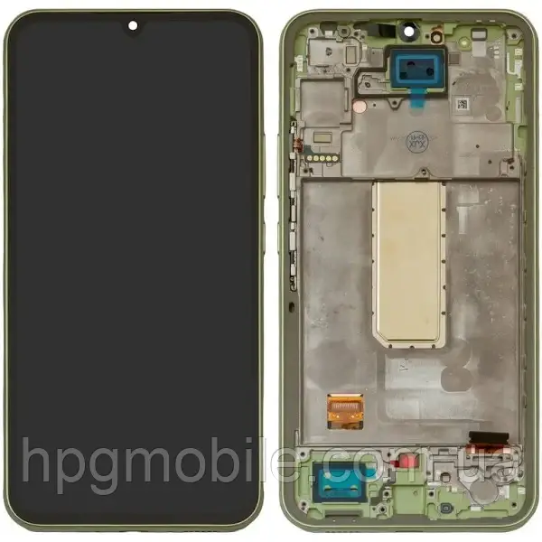 Дисплей для Samsung A346/A34 2023 (GH82-31200C) модуль (екран та сенсор) з рамкою, сервісний оригінал, Зелений, фото 1